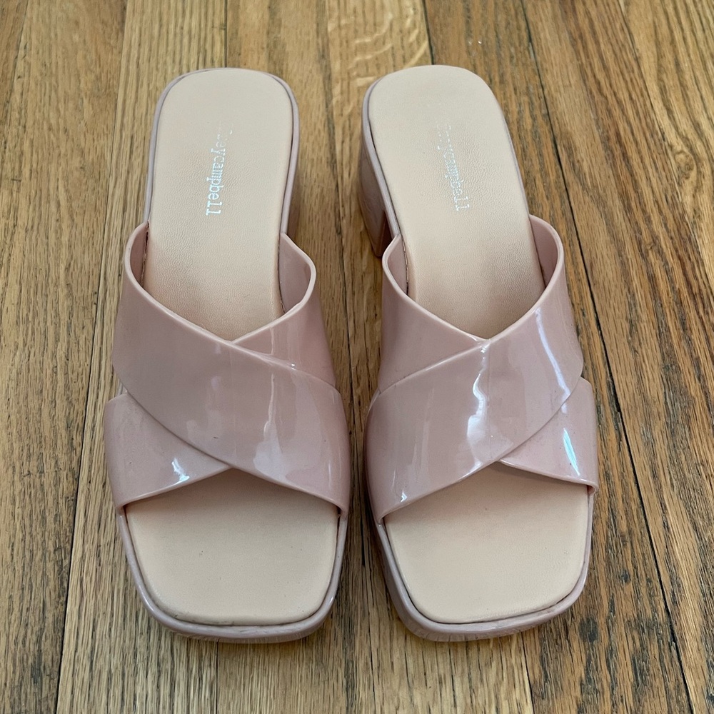 Jeffrey Campbell / Free People Gummy Nude Block Kitten Heels